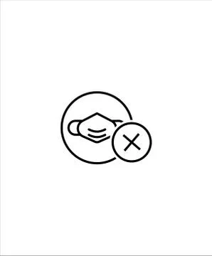 No mask icon,vector best line icon. Stock Illustration