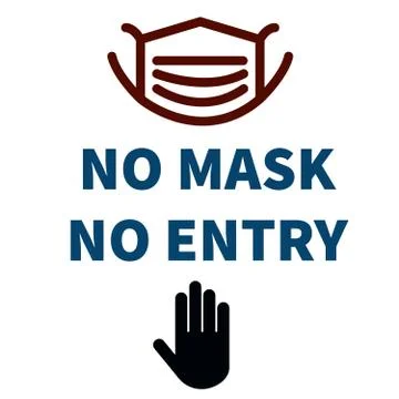 No Mask No Entry Stock Illustration
