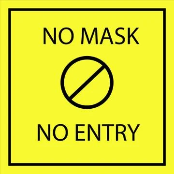 No Mask No Entry Stock Illustration