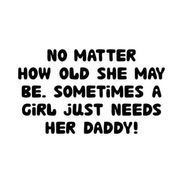 No matter how old she may be, sometimes a girl just needs her daddy. Cute han Stock Illustration