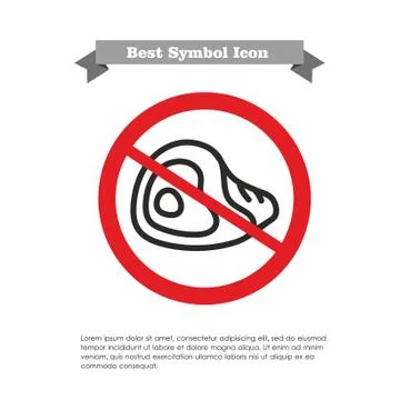 No meat  icon Stock Illustration