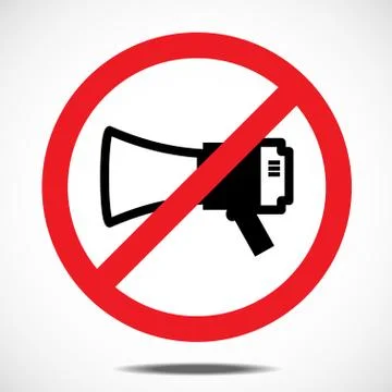 No megaphone Illustrazione stock