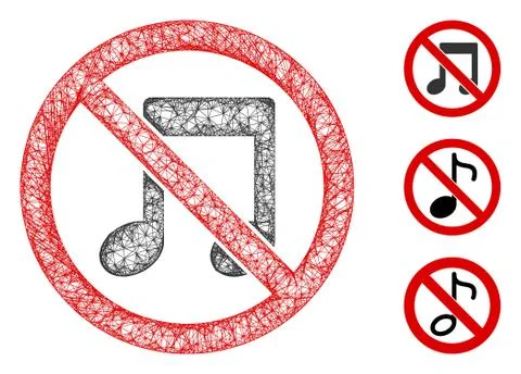 No Melody Polygonal Web Vector Mesh Illustration イラスト素材