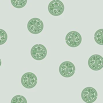 No mess design line vector seamless pattern Stock Illustration