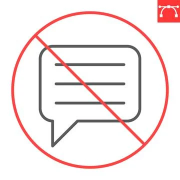 No message line icon Stock Illustration