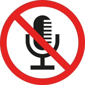 No mic sign. Stock Illustration
