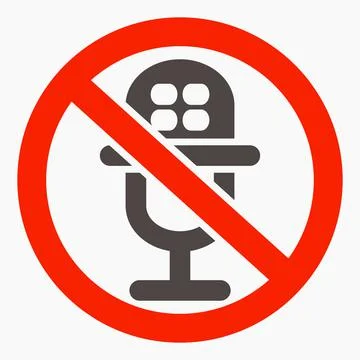 No microphone. Don't speak. Stock Illustration