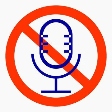 No microphone. Don't speak. Stock Illustration
