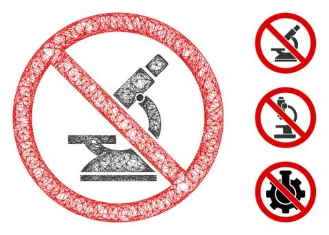 No Microscope Polygonal Web Vector Mesh Illustration Illustrazione stock