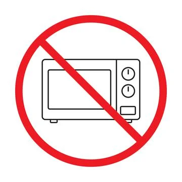 No microwave icon vector for graphic design, logo, website, social media, mob Stock Illustration