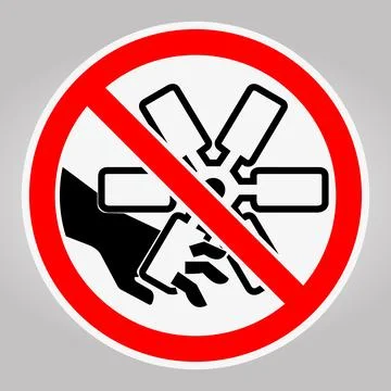 No Mobile Device Use Symbol with Hand and Phone Illustration Stock Illustration