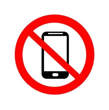 No mobile sign icon vector illustration Stock Illustration