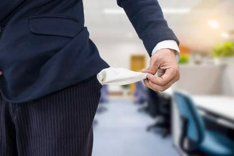 No money. Empty pockets Stock Photos