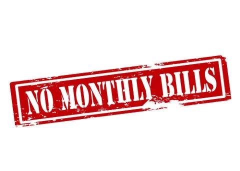No monthly bills Illustrazione stock