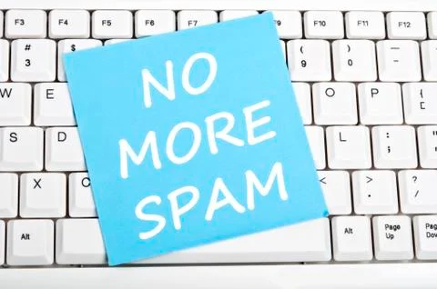 No more spam message Stock Photos