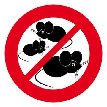 No mouse symbol on white background Stock Illustration