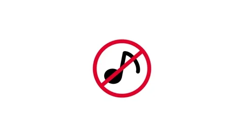 No Music Symbol Stock Footage 334289000