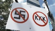 No Nazi No Kkk Sign Stock Footage