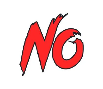 No Negative Answer Logotype Vector Illustration 스톡 일러스트