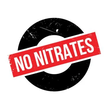 No Nitrates rubber stamp Stock Illustration