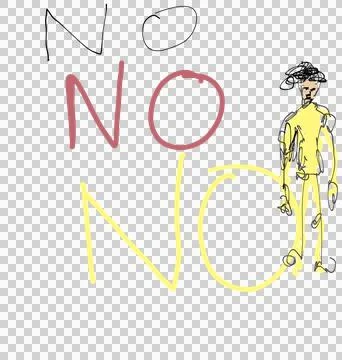 No No No Man Stock Illustration