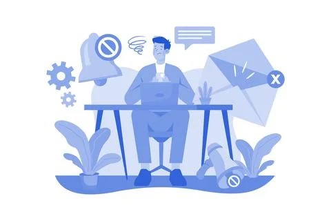No Notifications Illustration concept on a white background Stock Illustration