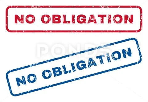 No Obligation Rubber Stamps Stock Illustration