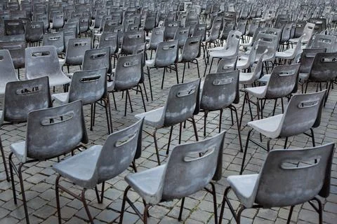 No one left in the square after the Pope blessing Stock Photos
