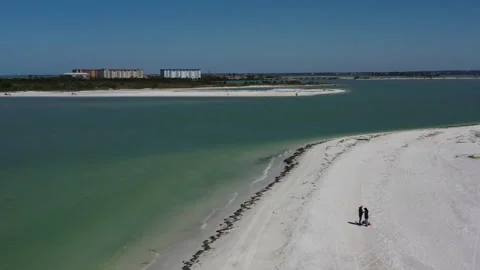 No one was there.... White sand beach Stock Footage 131765829