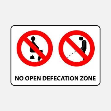 No open defecation zone Illustrazione stock