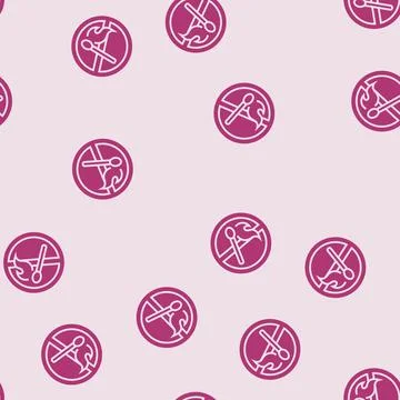 No open fire flame emergency glyph seamless pattern Stock Illustration