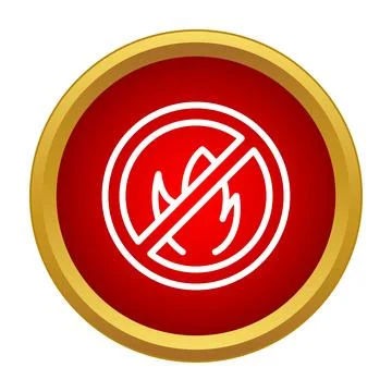 No open flames or fire warning symbol イラスト素材