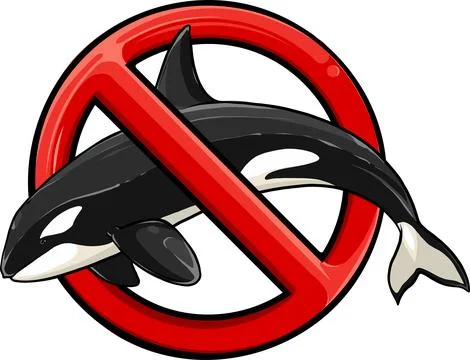 No orca sign icon vector illustration Stock Illustration