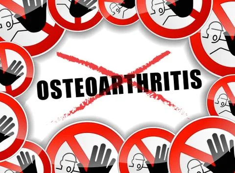 No osteoarthritis concept Stock Illustration