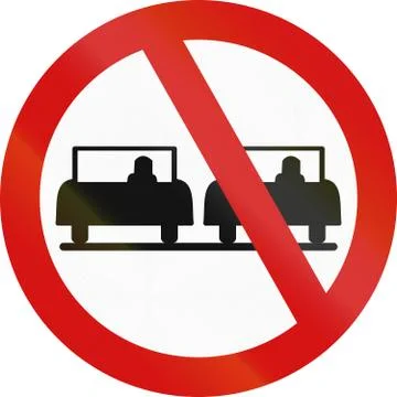 No Overtaking in Ireland Stock Illustration