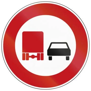 No Overtaking By Lorries Stock Illustration
