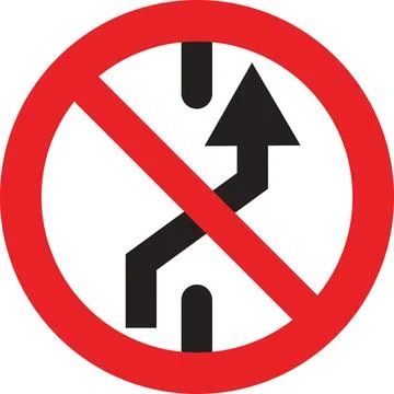 No Overtaking Prohibitory Sign Stock Illustration