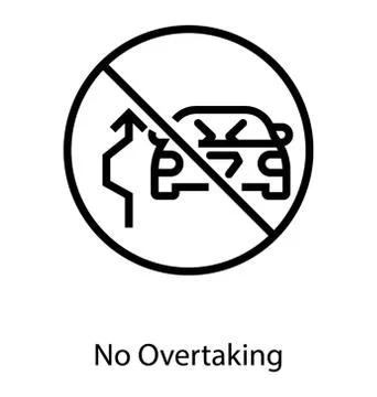 No Overtaking Sign Illustrazione stock