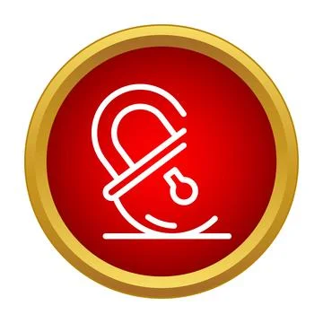 No pacifier access icon for baby care Stock Illustration