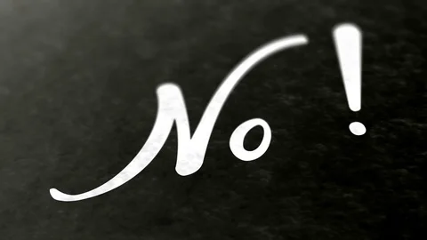 "No!" in the page. Negative image. Looping footage has 4K resolution. Stock Footage 98973228