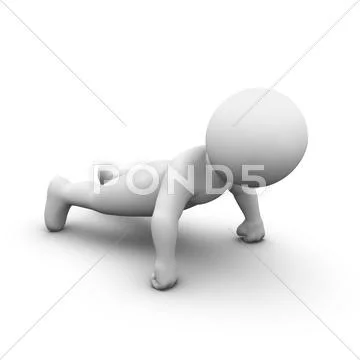 No pain no gain - push ups Stock Illustration