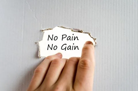 No pain no gain text concept Stock Photos