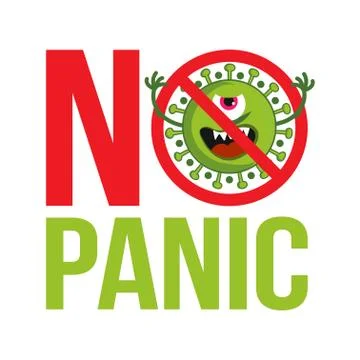 No Panic - STOP coronavirus (2019-ncov) Illustrazione stock