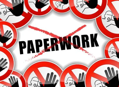 No paperwork abstract concept Stock Illustration