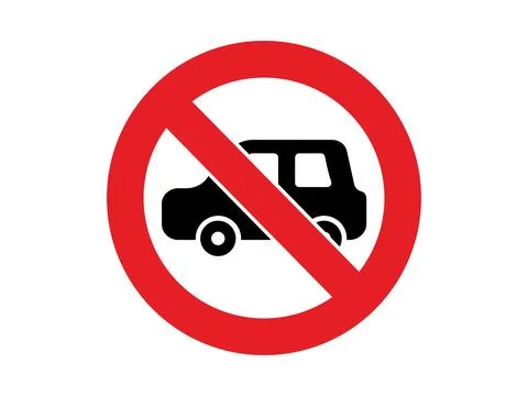No parking allowed sign vector illustration Stock Illustration