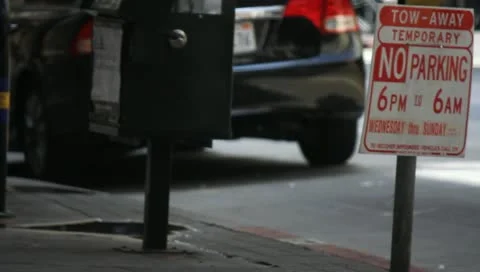 No Parking Stock Footage 11360834