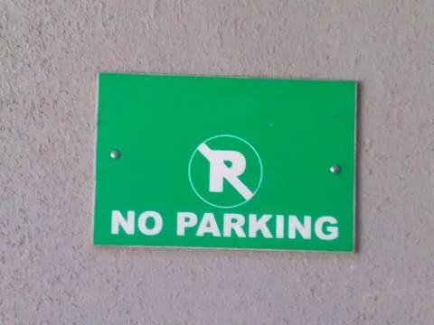 No parking here Stock Photos