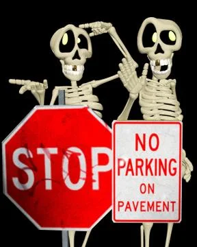 No parking here, please Stock Illustration
