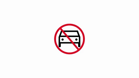 No parking Icon animation on white background . Restricted parking No parki.. Vidéo 341516213