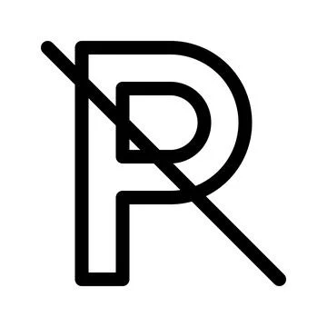 No parking line icon. Vector graphics Stock Illustration